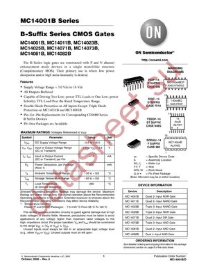 MC14001BDG datasheet  